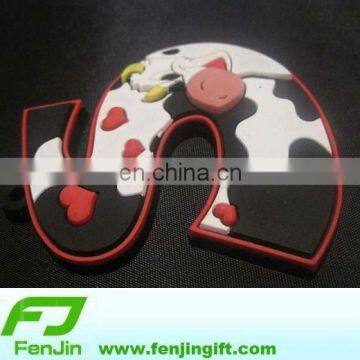 Letter S animal Soft PVC Key Chain