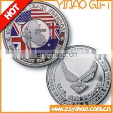 The most popular custom military coin with Custom 3D/2D logo with plating gold/sliver and soft enamel with die costing for army