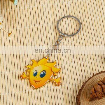 Promotional giveaways metal yellow Elves key chain ring