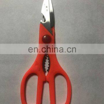 High Quality With Color Plastic Handle Kitchen Scissors Nut Cracker