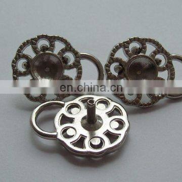 Free sample hollow fashion decorative metal shoe buckles