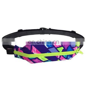 Wholesale New Custom Prints Running Waist Bag Lightweight Waterproof Lycra Mini One Pocket Sports Belt