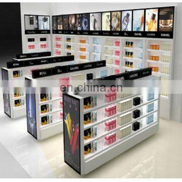 Wholesale acrylic perfume display shelf cabinet,luxury counter makeup perfume display stands