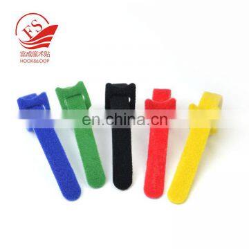 multi-usage hook and loop tie straps nylon self locking cable tie in 5 colors bag