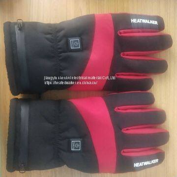 red heated gloves