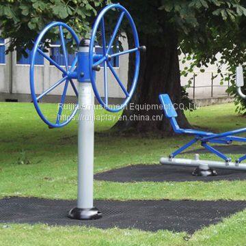 Community Fitness Equipment Double Person Big Wheels Physical Fitness and Arm Trainer Outdoor Fitness Equipment photo-2
