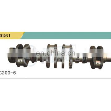 High quality PC200-6 Excavator engine parts crankshaft 6D102