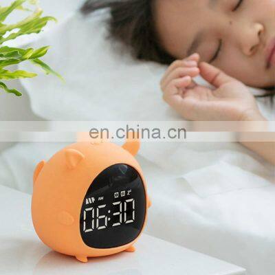 Gadget 2021 kids usb charging alarm clock smart music digital alarm clock with night lamps