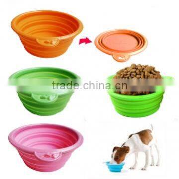 Food Storage Containers Collapsible Pet Bowl Silicone Bowl Foldable Bowl Dog Pet Bowl