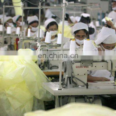 Disposable PP Isolation Gown Elastic Cuff Protection Clothing Yellow photo-5