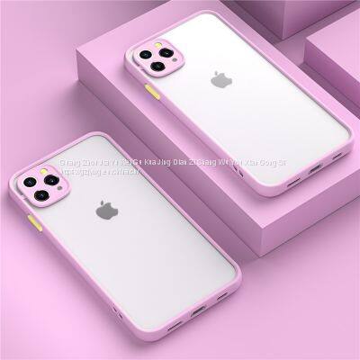 Shockproof Armor Matte Case For IPhone 12 11 Pro Xs Max XR X 6 7 8 Plus SE Mini Luxury Silicone Bumper Clear Hard PC Cover Funda photo-2