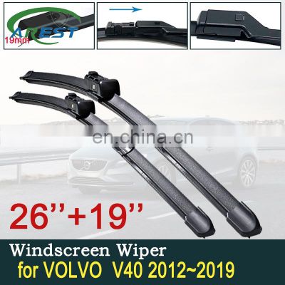 for Volvo V40 2012~2019 Car Wiper Blades Front Windscreen Windshield Wipers Car Accessories 2013 2014 2015 2016 2017 2018