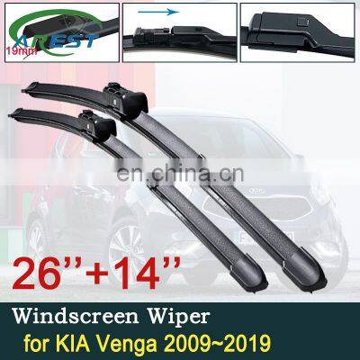 for KIA Venga 2009~2019 YN Car Wiper Blade Windscreen Wipers Car Accessories 2010 2011 2012 2013 2014 2015 2016 2017 2018