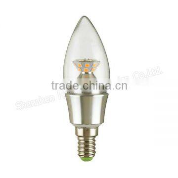 2016 modern light 4W 400LM LED filament candle bulb light for crystal lamp