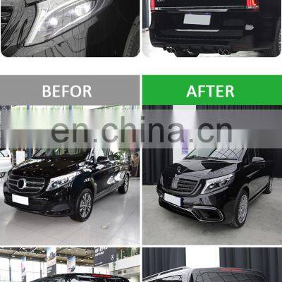 Auto Parts Car Bodykit Full W447 Body Kit Set PP Upgrad Modified Facelift For V Class V260 Vito Grille Froont Bumpers Diffuser photo-4