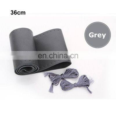 Car Silicone Steering Wheel Cover Disposable Steering Wheel Cover 17 Inch Steering Wheel Cover Diy Genuine Leather Cowhide Braid photo-3