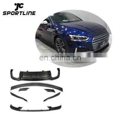 Auto Carbon Fiber Car Front Bumper Body kit for Audi A5-Sline S5 2017-2018