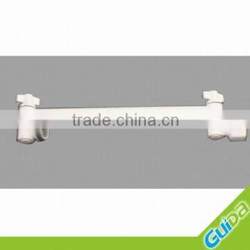 white all directional shower arm