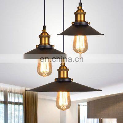 Hot Sell 220/260/360mm Diameter Black Metal Shade Pendant Light E27