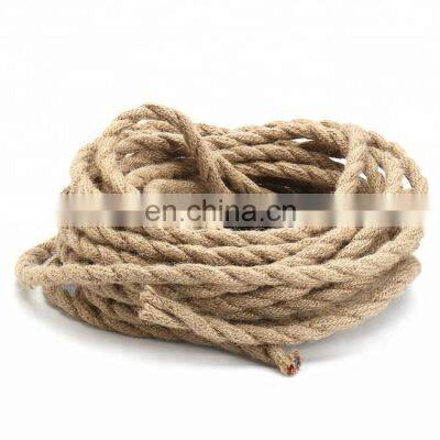 Fabric Copper Cable Wire Linen Braided Electric Wire 2/3*0.75mm Braided Cable