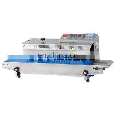 FRBM-810I HUALIAN Solid Ink Coding Continuous Plastic Food Bag Heat Sealing Machine Band Sealer