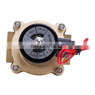 2W brass valvula neumatica gas valves housing normal close 24v 220v water solenoid valves