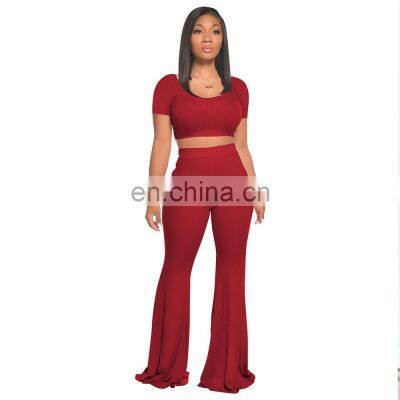 2021 Two Piece Set Women Clothing,2 Piece Set Women,Sexy Costumes Crop Top Matching Sets Outfit Two Piece Pants Set photo-2