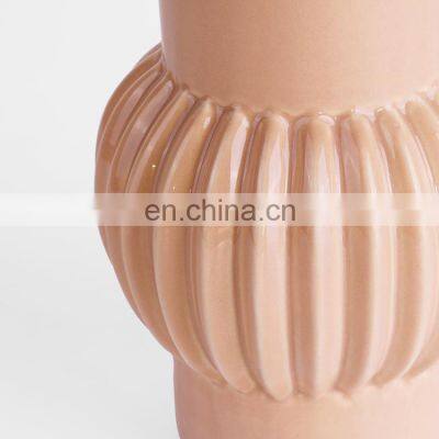 Amazon Hot Sale Wholesale China Pink Delicate Christmas Ball Flower Decorative Vases Wholesale Vase Home Ceramic Decor for Table photo-4