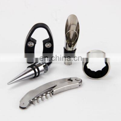 Custom Logo Premium Wedding Gift Round Steel Wine Corkscrew Set Bottle Opener Kit photo-5