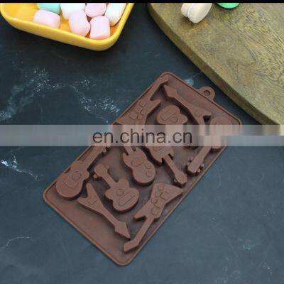 Silicone Guitar Chocolate Mold, Guitar Candy Mold Trays, Not Sticky Cake Decoration Mold photo-3