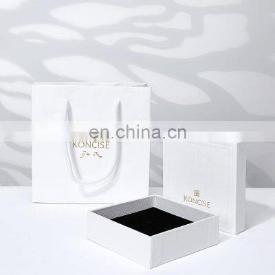 Personalised  jewelry packaging box custom logo printed  gift box luxury paper box and bag set