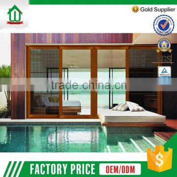 Customized design foshional double glass aluminum sliding door