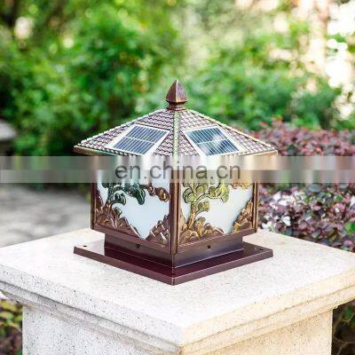 Светильник для садового виллы, колонны, стен. Водонепроницаемый ландшафтный солнечный светодиодный светильник для ворот photo-3