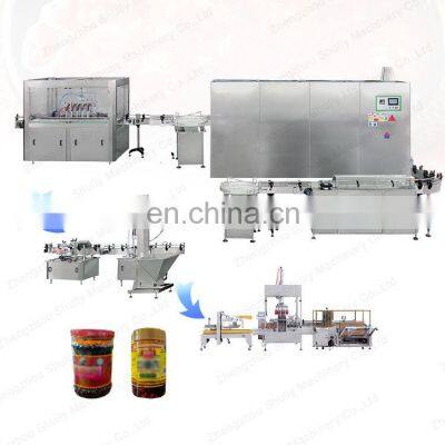 Automatic Chili Curry Sauce Paste Ketchup Bottle Filling Packaging Machine production line