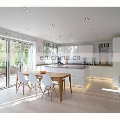 Modern white gloss hardwood kitchen units contemporary frameless kitchen cabinets door