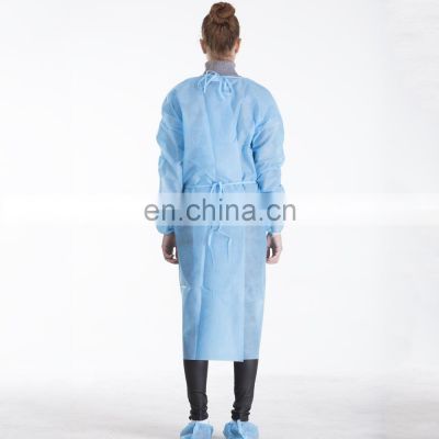 OEM 45g Disposable non woven isolation gown for hosbital suit