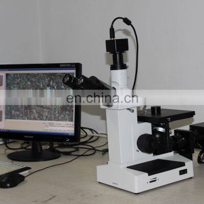 4XC With CCD/ Software / Camera Trinocular Inverted Metallurgical Microscope