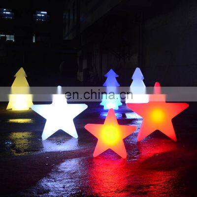 color changing led Christmas star lights /event party glowing plastic star /tree/snow led outdoor Christmas solar lights outdoor