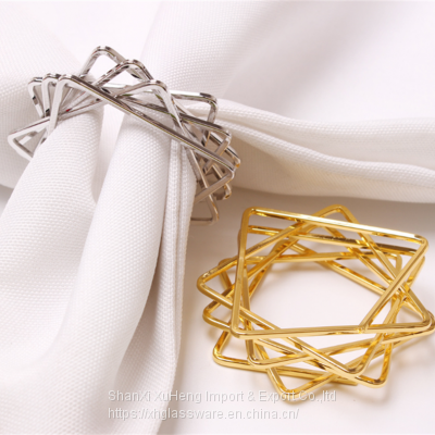 Bulk Selling Unique Metal Napkin Buckle Hoop Irregular Rings Circle Serviette Holder