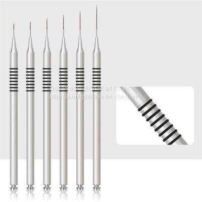 6 needle tube nail art cables with threaded anti slip rings color drawing pens, extremely fine wire drawing pens directly sold by manufacturers