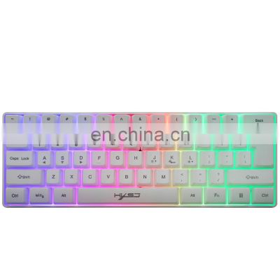 61 key 2.4g+bt5.0 dual-mode LED light-emitting mechanical keyboard, multimedia keys