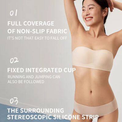 Hot Selling Women's Non-slip Underwear Bra Removable Shoulder Strap Sexy Push-Up Bra Half Cup Bra photo-5