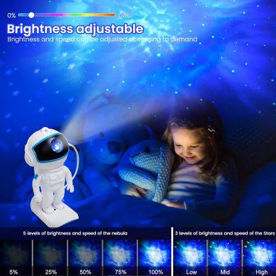 Skiing Astronaut Galaxy Projector Colorful Nebula Starry Sky Night Projector Smart Remote Control Led Desk Lamp For Bedroom photo-3