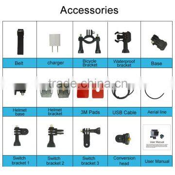2.7K 50m Waterproof Sports Action Camera With Remote Controller