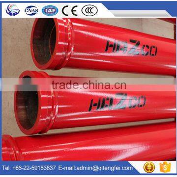 100mm diameter ST52 semless steel concrete pump delivery pipe fitting