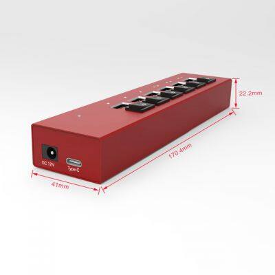 AOTECH OEM Customized 6 Port Usb 3.0 Hub photo-5