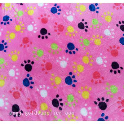 Online 100% Polyester Brushed Printed Flannel Fleece Fabric for Blanket photo-5