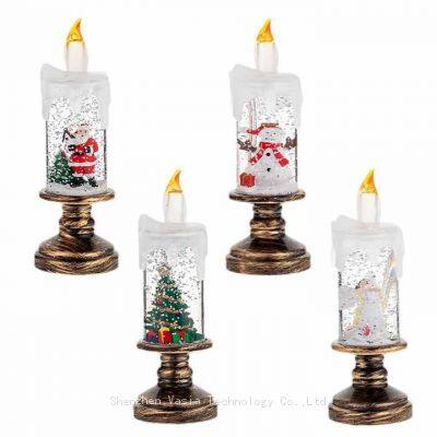LED Christmas Crystal Lights - Flameless Candles Snow Globe Decor for Bulk Holiday Decoration Orders