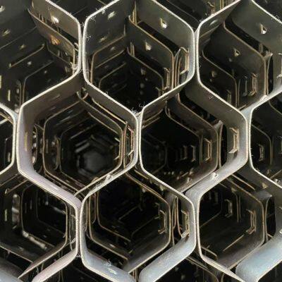 SS304 Honeycombed Steel 48mm Hexagonal Lance Mesh Welded Welded Mesh Technique Manufacturer's Cutting for FCCU Regenerator