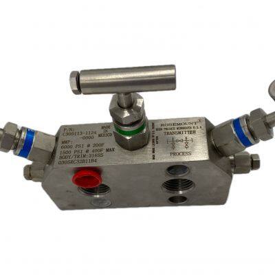 Stainless Steel 3-Way Manifold Valve for Rosemount Pressure Transmitter With NPT Thread Multi-valve Manifold Yokogawa photo-3